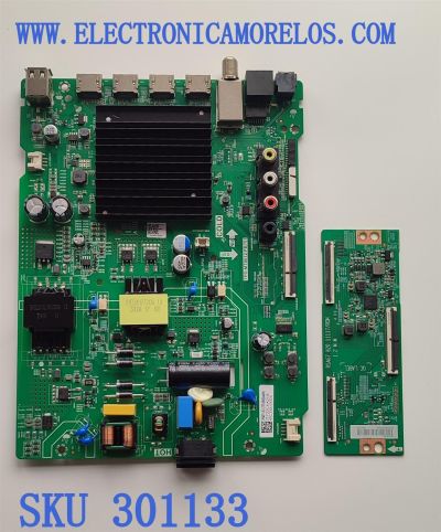 KIT DE TARJETAS PARA TV TOSHIBA·FIRE TV 4K / NUMERO DE PARTE MAIN 296071 / TPD.MT9612.PB751 / 43C350U(0002) / T-CON 292595 / RSAG7.820.11117/ROH / 304320 / PANEL HD425Y1U71 / DISPLAY HV430QUB-F70 / MODELOS 43C350KU 43C350U 